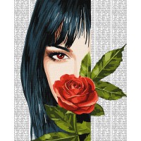 Картина за номерами Барвиста поезія Червона троянда Ideyka 40×50 см КНО8610