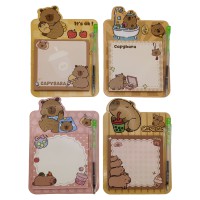 Папір для нотаток з ручкою кульковою Капібара, 50 аркушів, 2 шт. в упаковці (В асортименті)