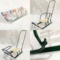 Санки дитячі з відкидною спинкою та ручкою зелені АРТ.1.1 ЗЕЛ