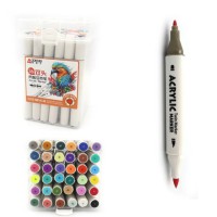 Набір акрилових скетчмаркерів двосторонніх Aodemei, 36 шт., 6141-36M