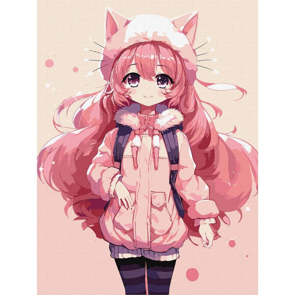 Набір для розпису по номерах "Чарівна дівчинка" Ideyka 30х40см КНО5119