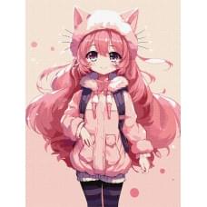 Набір для розпису по номерах "Чарівна дівчинка" Ideyka 30х40см КНО5119