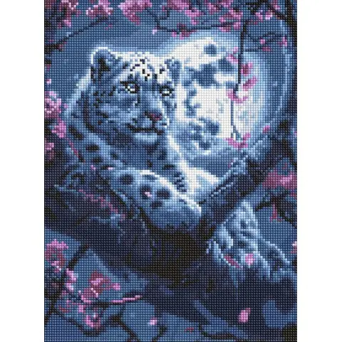 Набір з алмазною мозаїкою на підрамнику Місячна тиша Ideyka AMO8166, 30x40 см