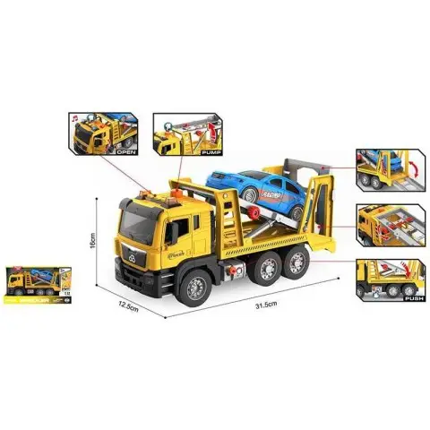 Евакуатор на батарейках підсвітка звук інерція 31 см рухомі деталі WY1120B