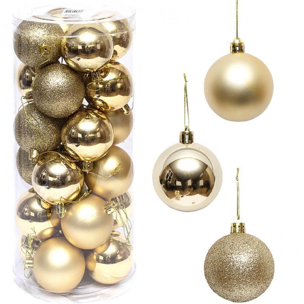 Набір кульок 24 штуки D6см "Золото" ZWH6CM тубус