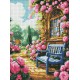 Набір з алмазною мозаїкою Квітковий сад Ideyka AMO8140, 30x40 см