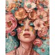 Набір для розпису по номерах Дівчина у квітах, 40x50 см, КНО8440
