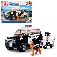 Конструктор дитячий SLUBAN Поліцейська машина, M38-B0639, 78 деталей, фігурки персонажів