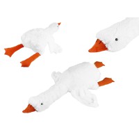 М’яка іграшка Гусак, подушка обіймашка, 130 см, білий, плюш, М130-Б