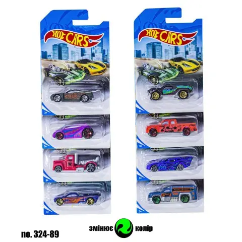 Машинка металопластик HOT CARS змінює колір 324-89