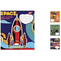 Зошити учнівські 12 аркушів клітинка. 1В Transport, 25 шт. в упаковці