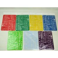 Трафарет літер та цифр, великий, пластиковий, 5 шт. в упаковці