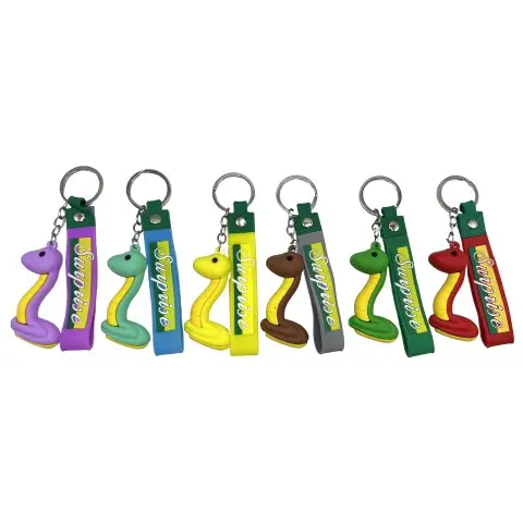 Брелок силіконовий з хлястиком Змія сюрприз 7 см (В асортименті)