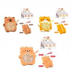 Досточка тварина, 9-11-1,5см, магнитна мозаїка, брелок 19см, в кор-ці, 3 види (капібара,тигр,ведмедик), /6/144/24шт в кор.31-12-23см