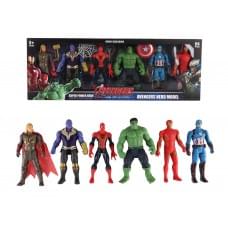 Набір героїв 6 фігурок героїв, рухомі частини тіла, аксесуари, в кор. /72-2/