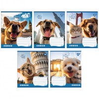 Зошити учнівські 36 аркушів клітинка Yes Best travel blogger, 15 шт. в упаковці