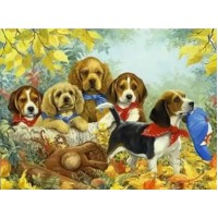 Алмазна мозаїка на підрамнику Цуценята 40×50 см 71316_BGLE