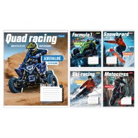 Зошити учнівські 18 аркушів лінія 1B Hobby, 25 шт. в упаковці