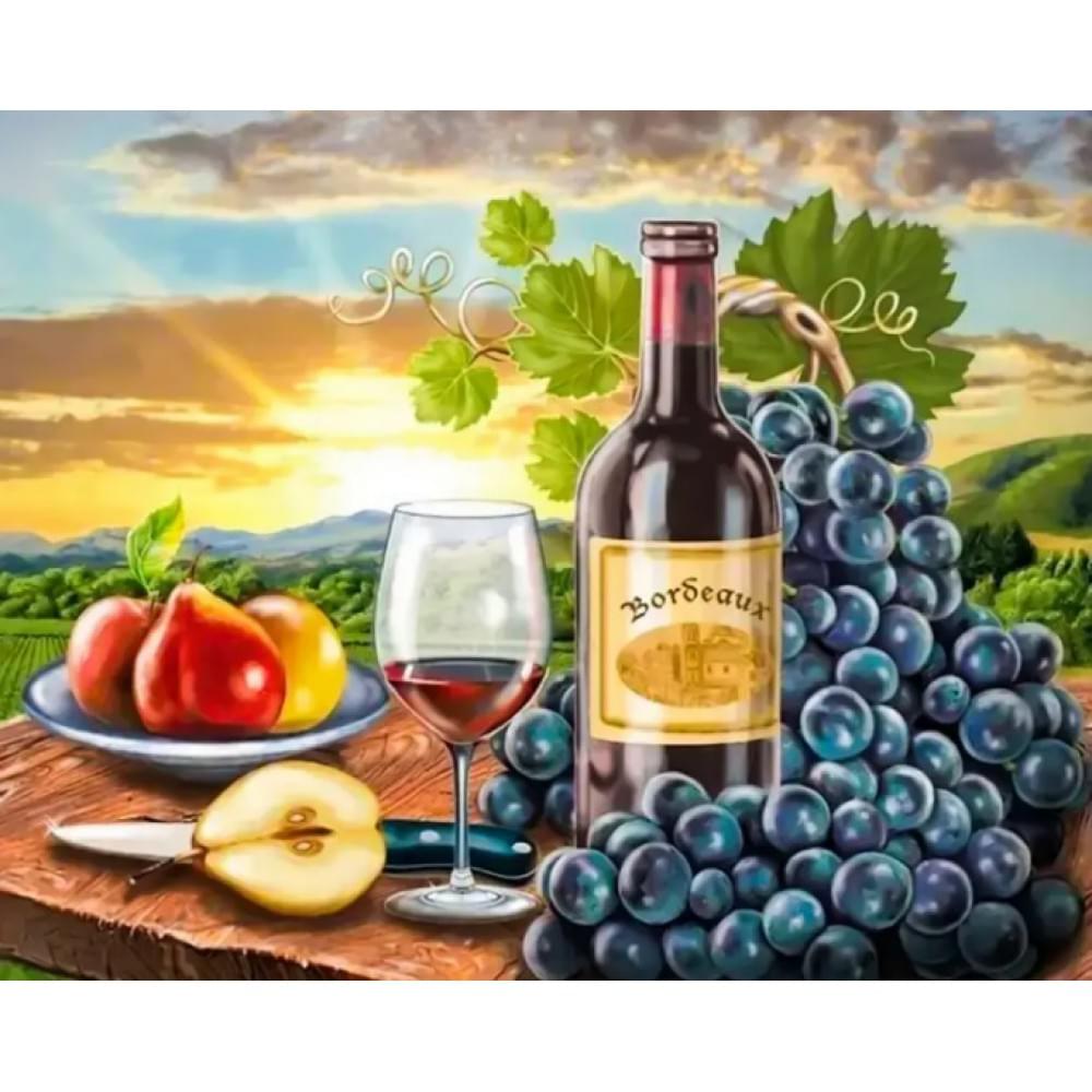 Алмазна мозаїка на підрамнику "Вино" Josef Otten 30х40см, у картонній упаковці, 60860