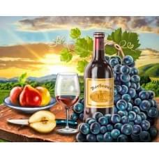 Алмазна мозаїка на підрамнику "Вино" Josef Otten 30х40см, у картонній упаковці, 60860