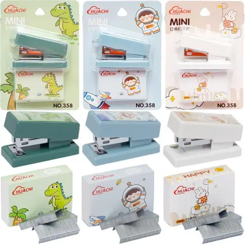 Степлер, 358 MINI, скоби №24 (В асортименті)