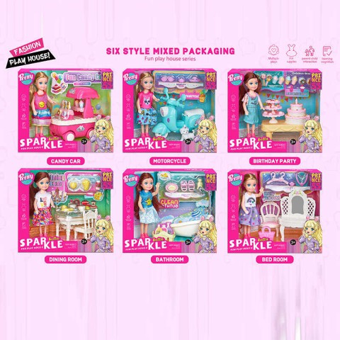 Лялька, 14 см, з аксесуарами