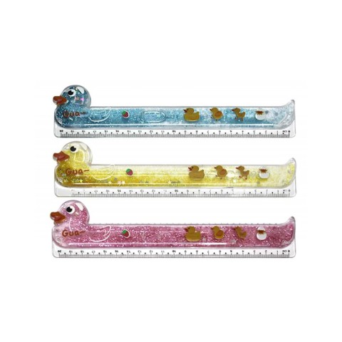 Лінійка Качка, 20 см, з блискітками