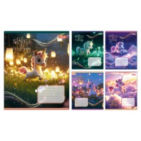 Зошити учнівські 12 аркушів клітинка 1B Unicorn, 25 шт. в упаковці