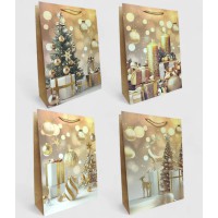 Подарунковий пакет Блиск Нового Року 31×42×12 см набір 4 шт bl2502-438