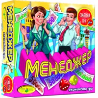 Гра Менеджер, ігрове поле 560x410 мм, 80 карт, 82203, ТМ Енергія+