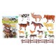 Набір фігурок Ферма, 14 свійських тварин, огорожа, дерева, 048-62E