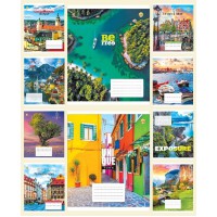 Зошити учнівські 24 аркуша лінія Тверда ТЕ32306 Мікс 6, 20 шт. в упаковці