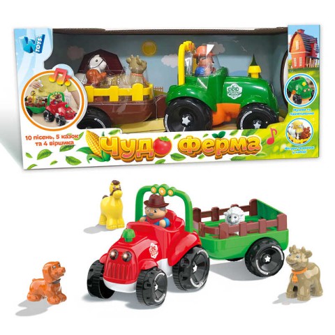 Трактор музичний WToys українська озвучка, світло, віршики, казки