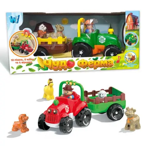 Трактор музичний WToys українська озвучка, світло, віршики, казки