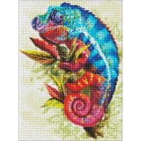 Набір з алмазною мозаїкою Яскравий хамелеон AMO7457, 30x40 см