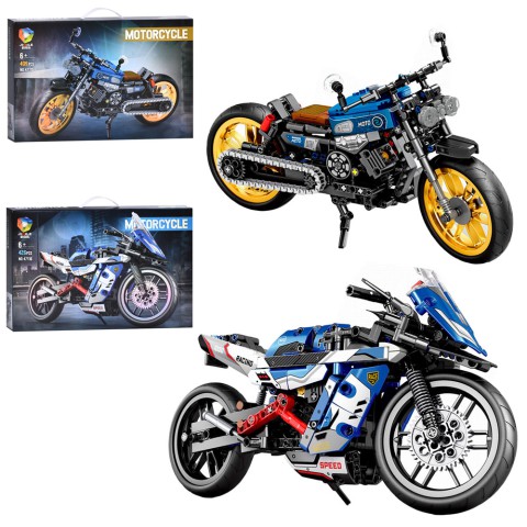 Конструктор Мотоцикл, 426 деталей (31.3 см) або 409 деталей (29.8 см), 52x35x7.5 см