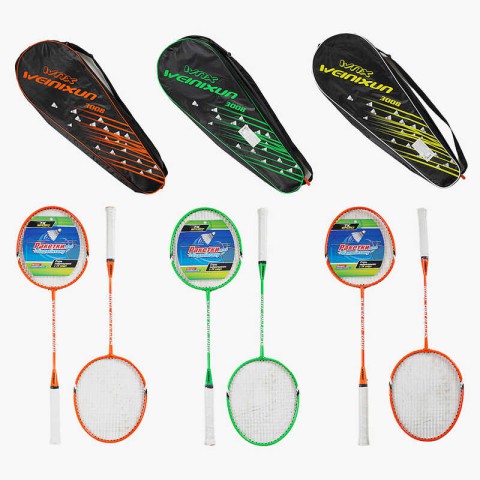 Набір для бадмінтону TK Sport, 2 ракетки з металевим каркасом, у чохлі (В асортименті)