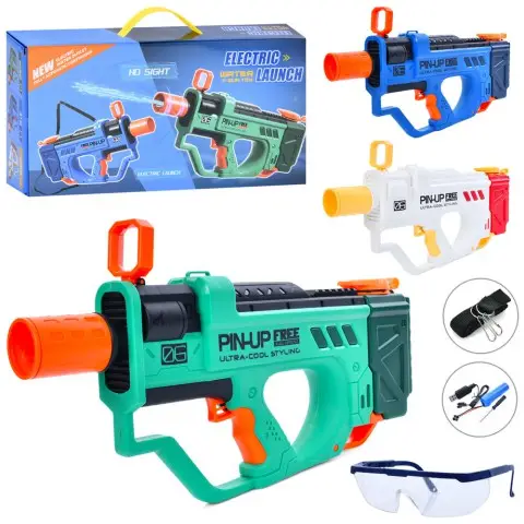 Водяний автомат, 46.5 см, акумулятор, USB-зарядка, окуляри, 42x22x7.5 см (В асортименті)