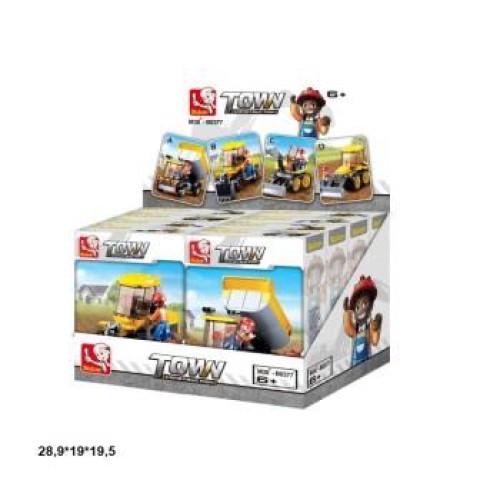 Конструктор SLUBAN Town Місто: Будівельна техніка, M38-B0377, 83 деталі, фігурка, (В асортименті)