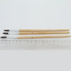 Пензель поні кругла M-9, 19.5 см, кит. стандарт №9, 25 шт. в упаковці