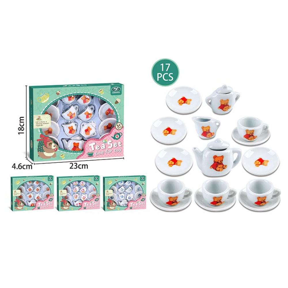 Посуд мікс малюнків, порцеляна, чайний сервіз кор. 18*4,6*23 см /96-2/