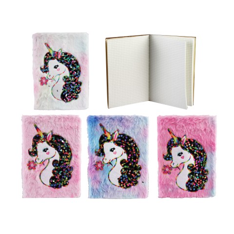 Блокнот пухнастий Unicorn, А5, 80 аркушів, 70 г/м² (В асортименті)
