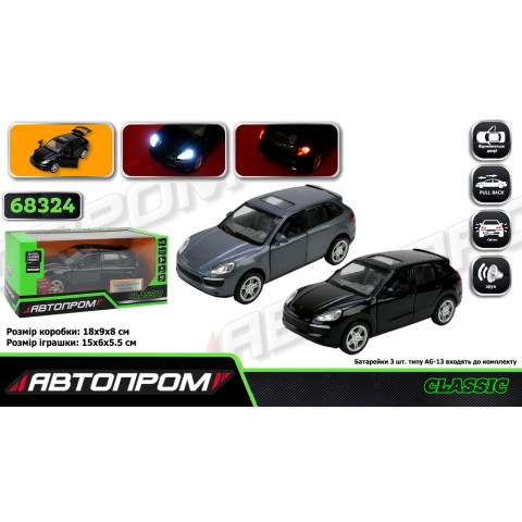 Машинка металева Porsche Cayenne S 1:32 АВТОПРОМ 68324