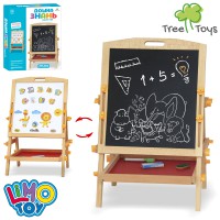 Дерев'яний мольберт двосторонній маркер крейда губка MD2382