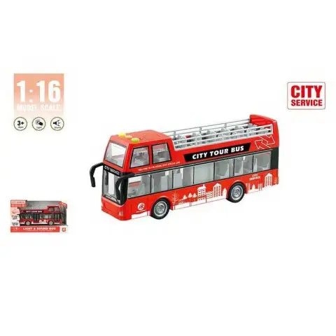 Автобус Міський транспорт, на батарейках, інерція, підсвічування салону, звук