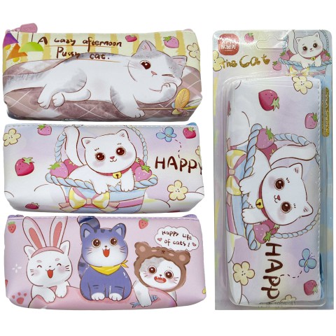 Пенал-косметичка Котик, PVC, 8x36 см (В асортименті)