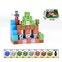 Конструктор магнітний Minecraft, LZCK051, 65 елементів, фігурки героїв