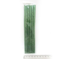 Стрижні клейові зелені з глітером 7 мм × 18 см 6 шт