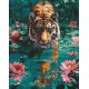 Набір з алмазною мозаїкою Тигр на полюванні Ideyka AMO8045, 40x50 см