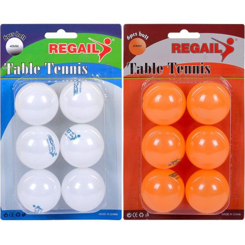 Набір м’ячів для настільного тенісу, жовто-білий, 6 шт., 14-158